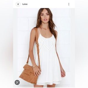 Lulus easy honey ivory slip dress